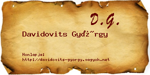 Davidovits György névjegykártya